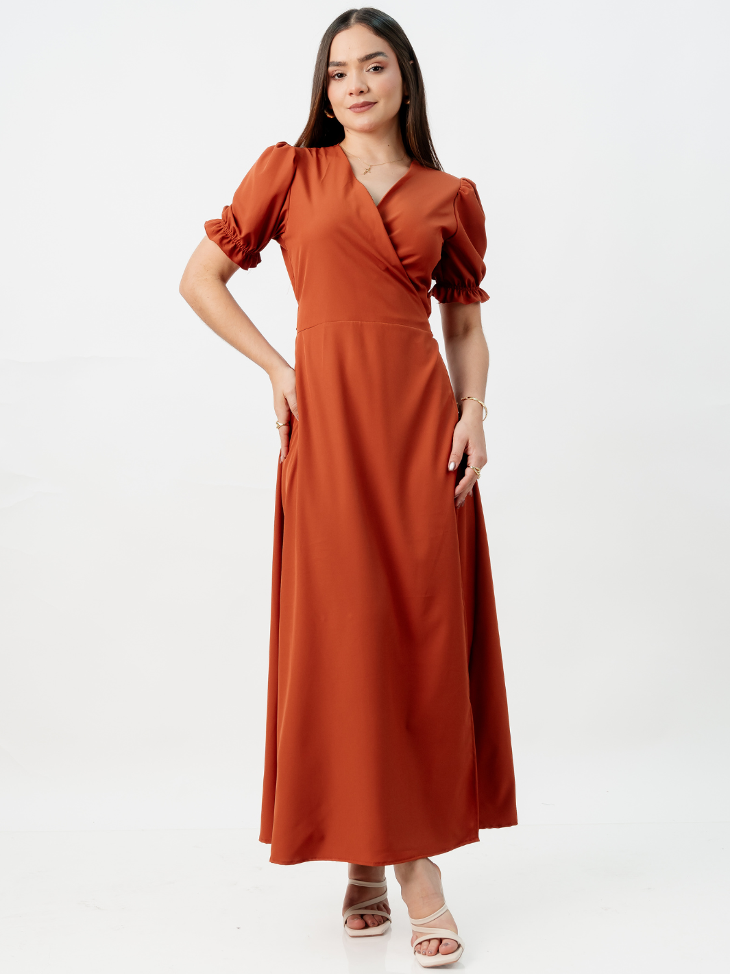 VESTIDO ENVOLVENTE ANI RUST