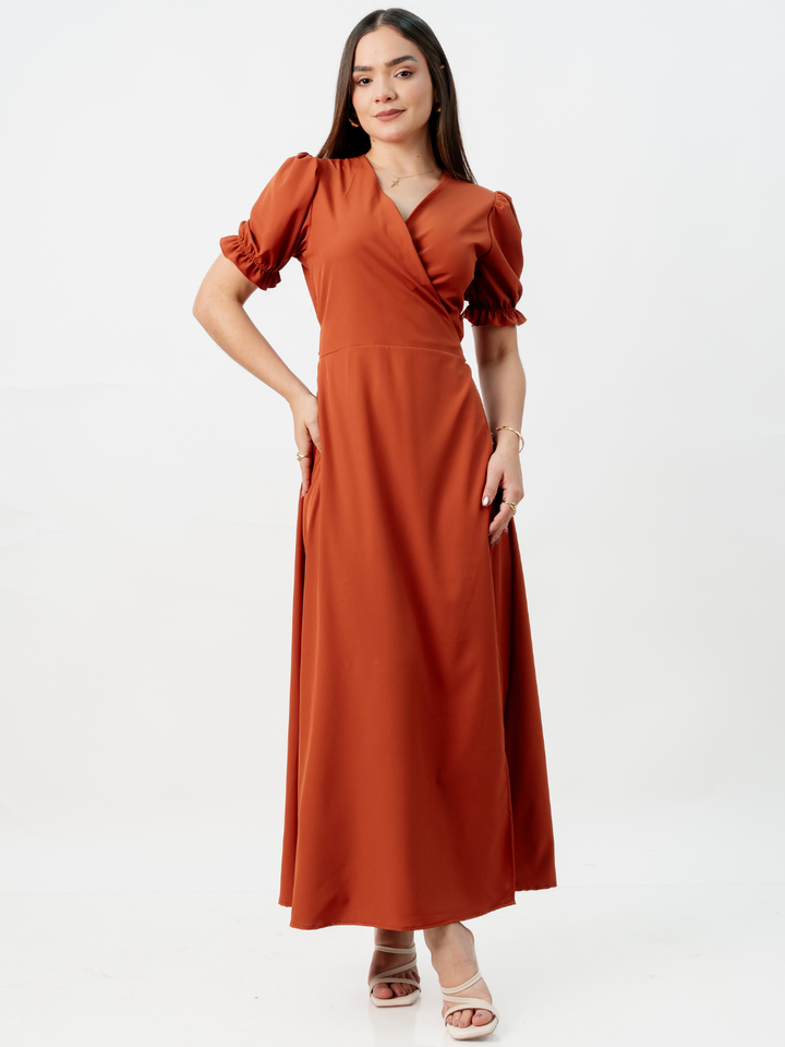 VESTIDO ENVOLVENTE ANI RUST