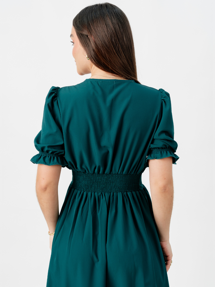 VESTIDO CASUAL LARGO THIANA VERDE