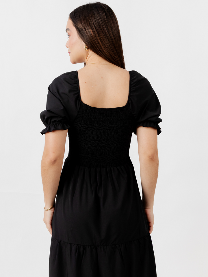 VESTIDO LARGO 3 TIEMPOS VERA NEGRO