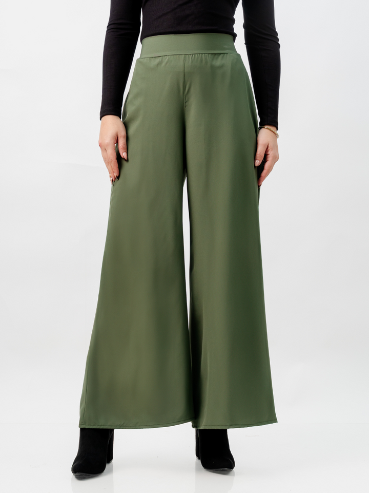 PANTALON PALAZZO DARA VERDE