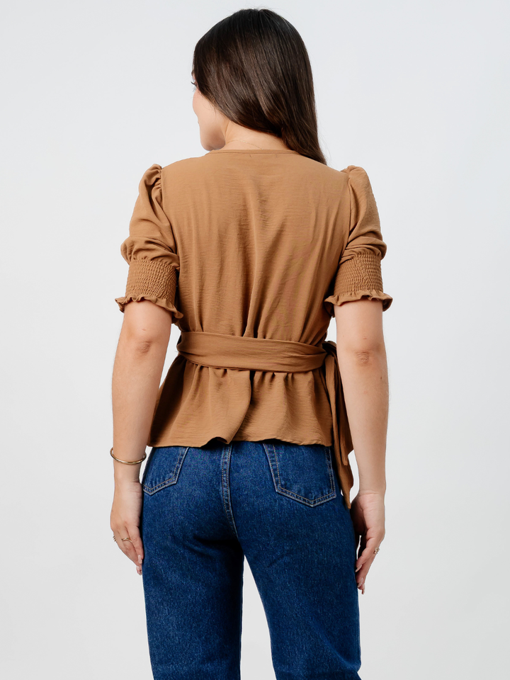 BLUSA PEPLUM ENVOLVENTE JACKIE CAMEL