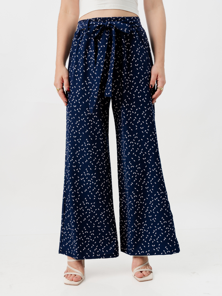 PANTALON CON CINTURON WENDY AZUL