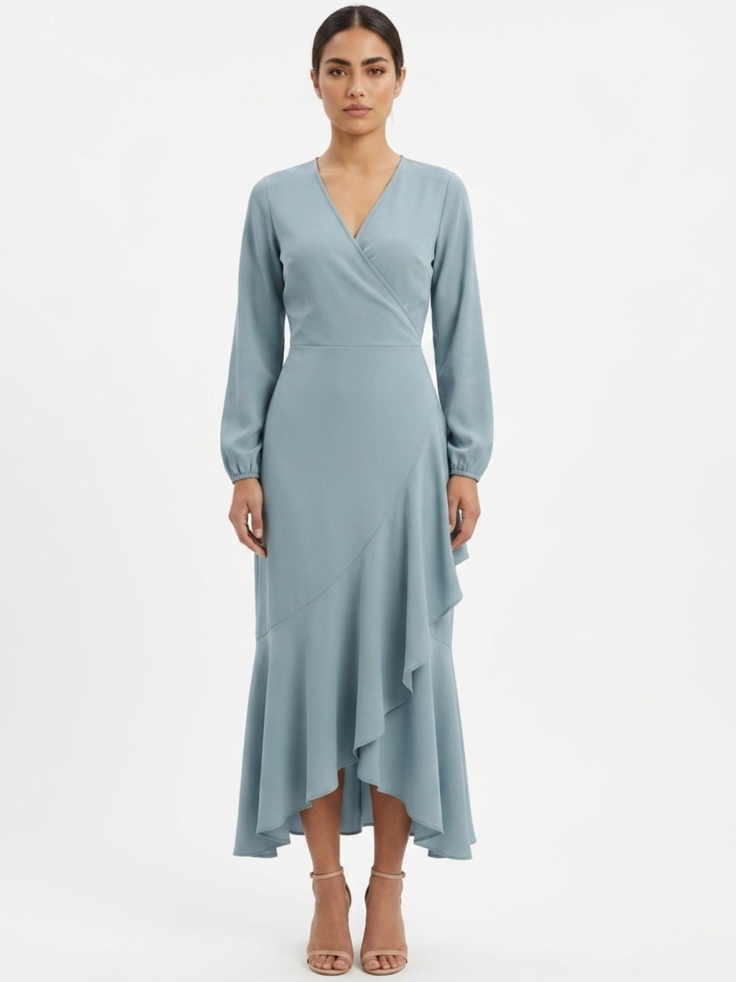 VESTIDO ENVOLVENTE ANNA CEMENTO