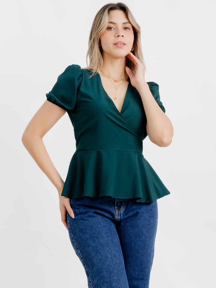 BLUSA MANGA CORTA BORA VERDE