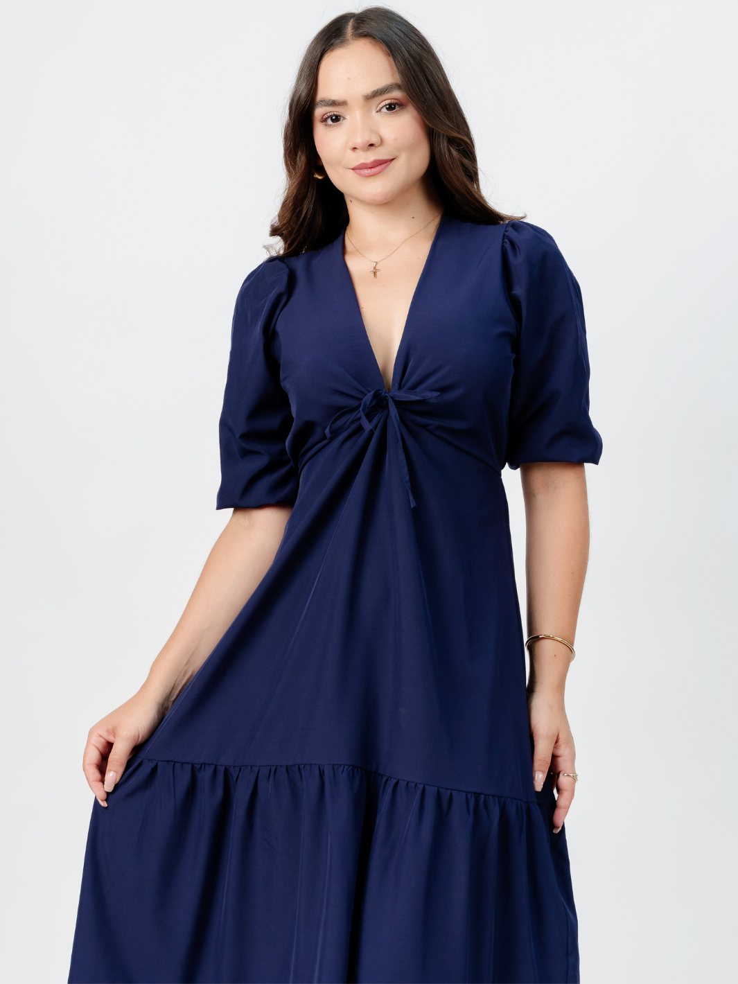 VESTIDO CASUAL LARGO TIZIANA AZUL