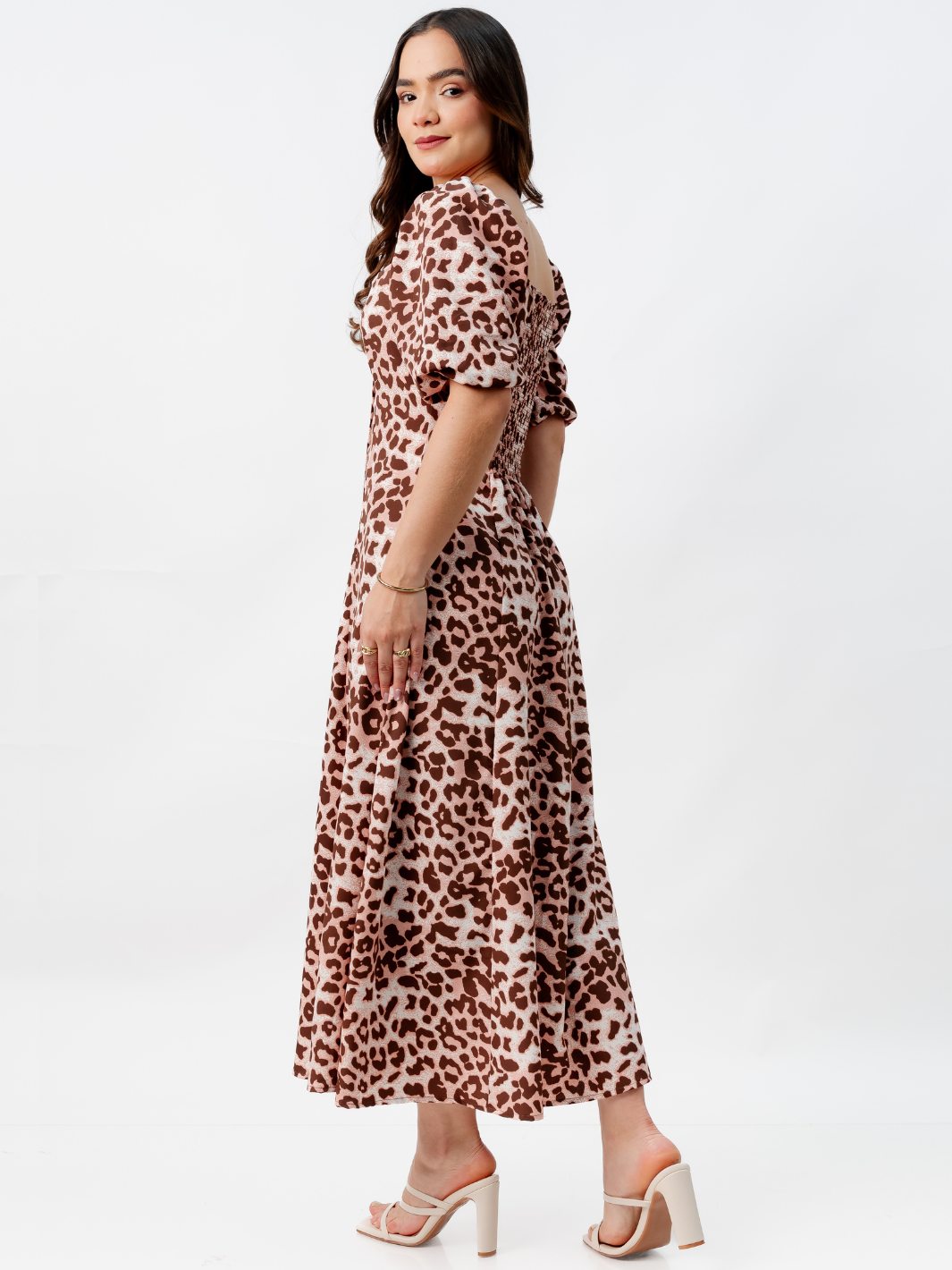 VESTIDO LARGO CON BOTONES MAGDALENA ANIMAL PRINT