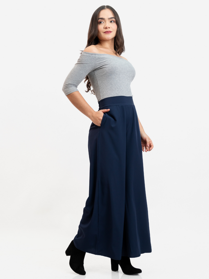 PANTALON PALAZZO DARA AZUL