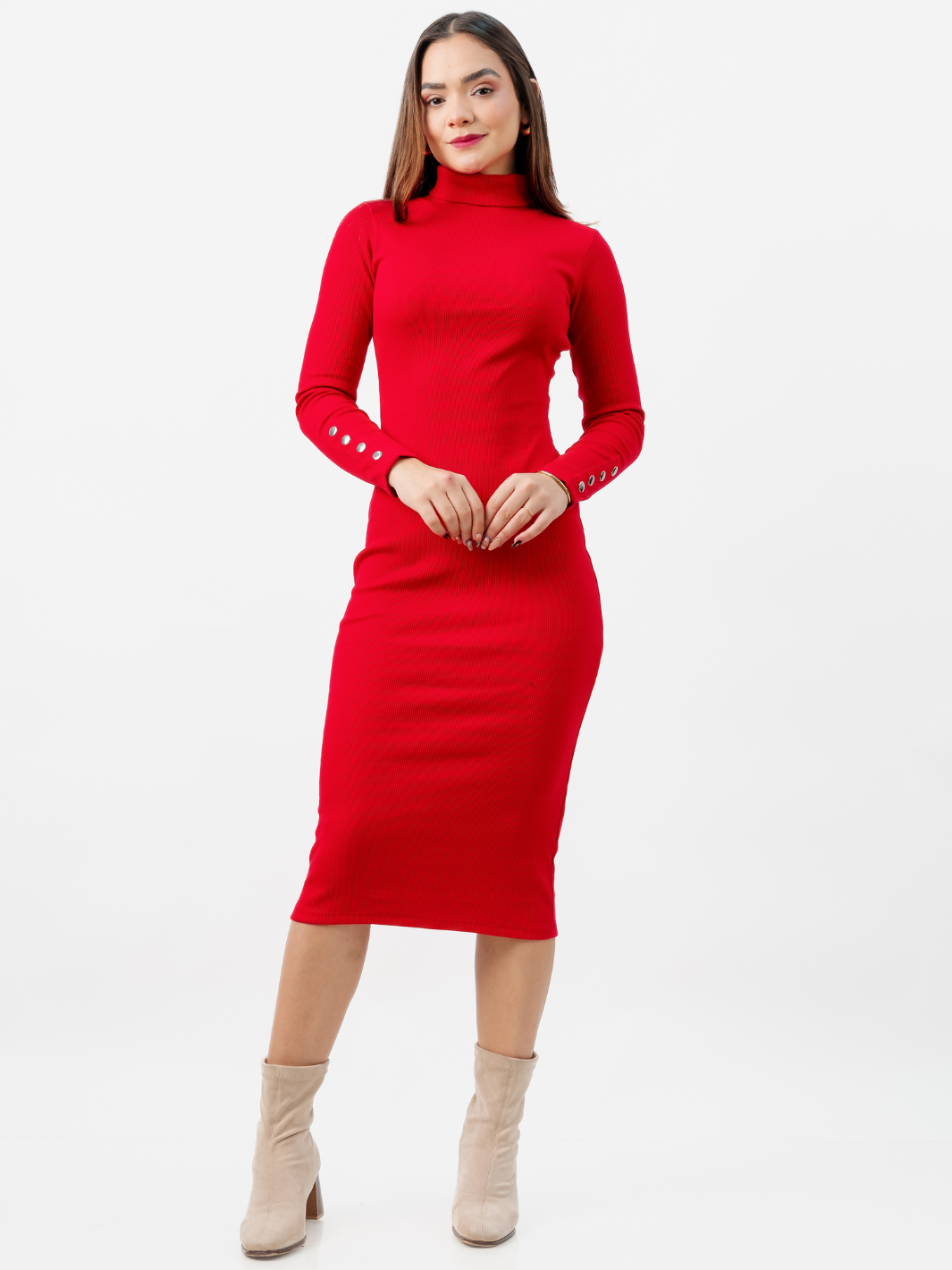 VESTIDO CASUAL XIOMARA ROJO