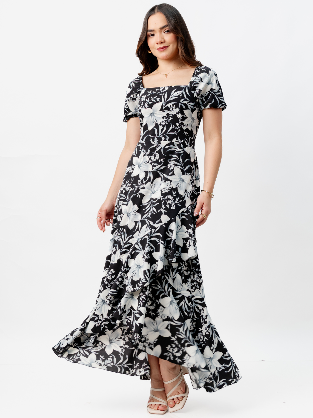 VESTIDO CASUAL LARGO PAOLA NEGRO