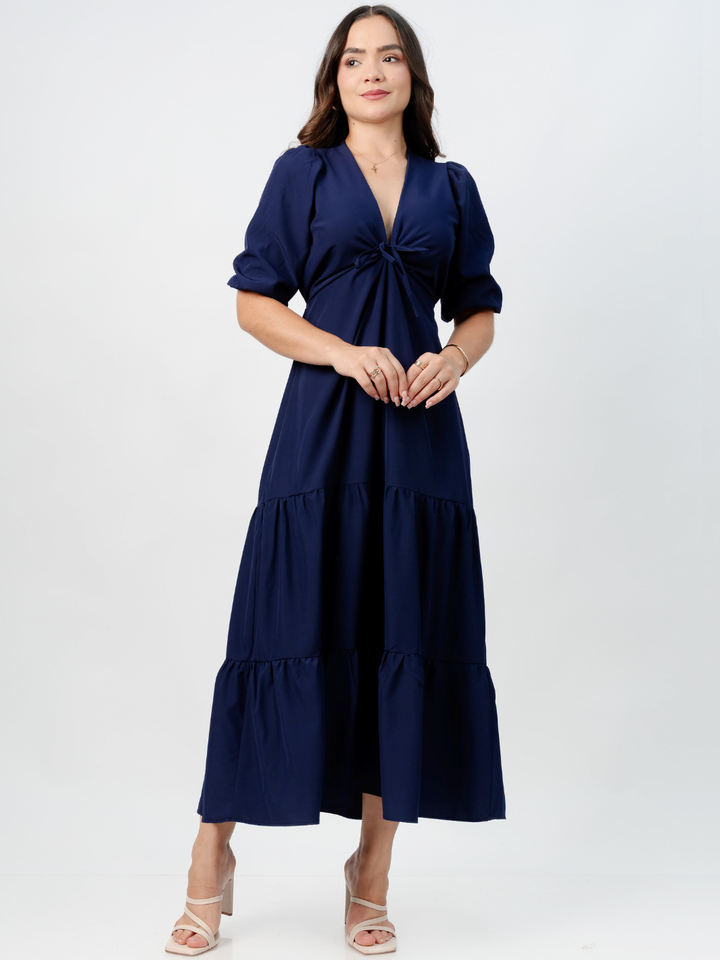 VESTIDO CASUAL LARGO TIZIANA AZUL
