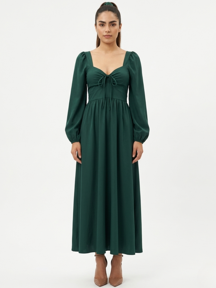 VESTIDO CASUAL LARGO LUNA VERDE