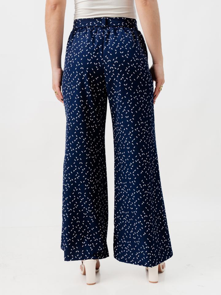 PANTALON CON CINTURON WENDY AZUL