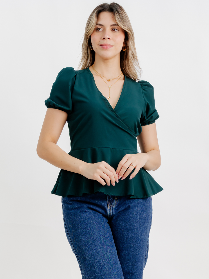 BLUSA MANGA CORTA BORA VERDE