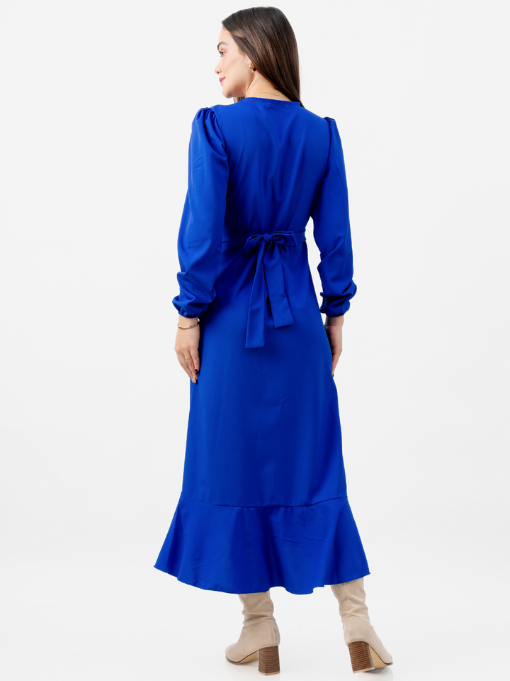 VESTIDO ENVOLVENTE MERI AZULINO