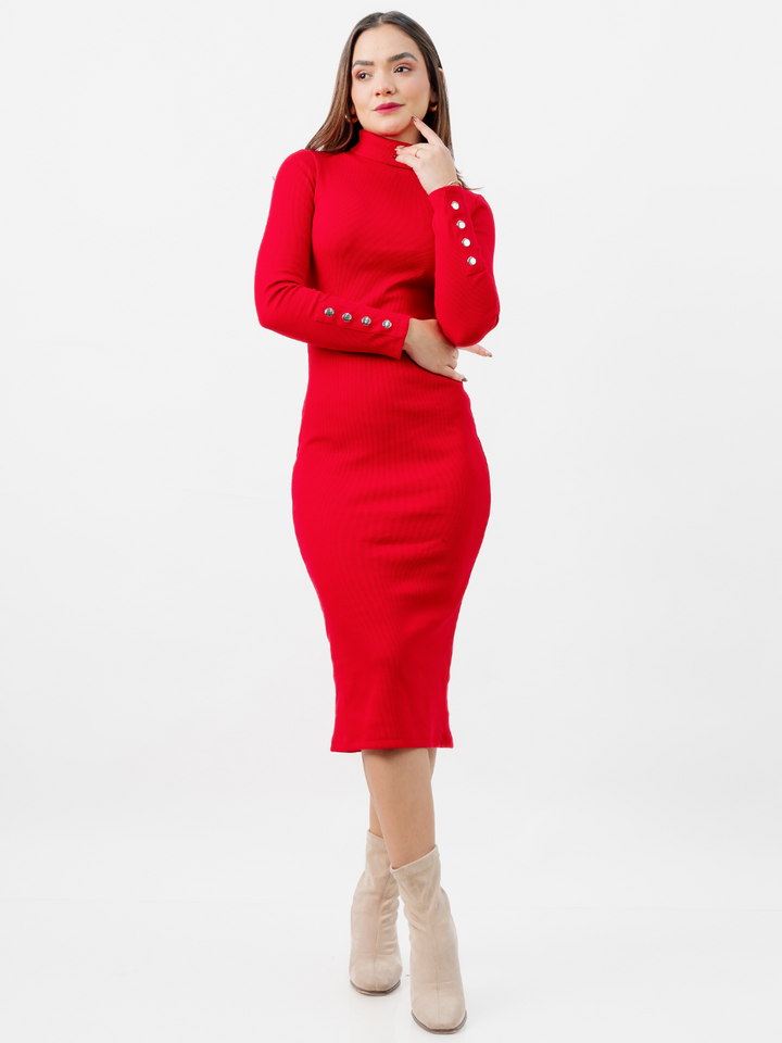 VESTIDO CASUAL XIOMARA ROJO