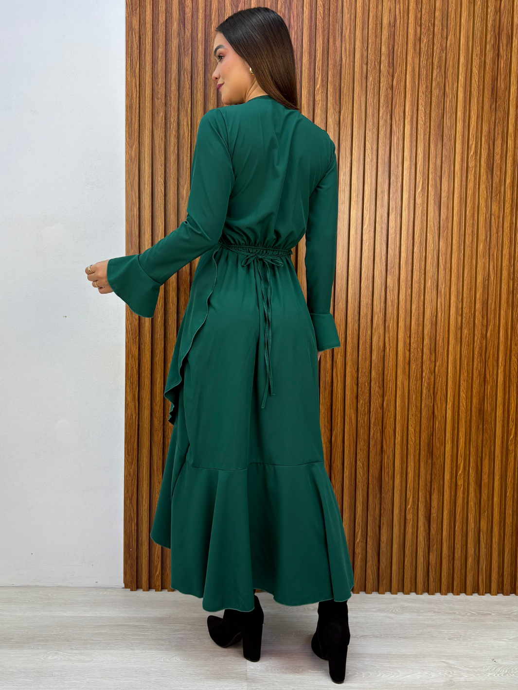 VESTIDO ENVOLVENTE MARIELLA VERDE