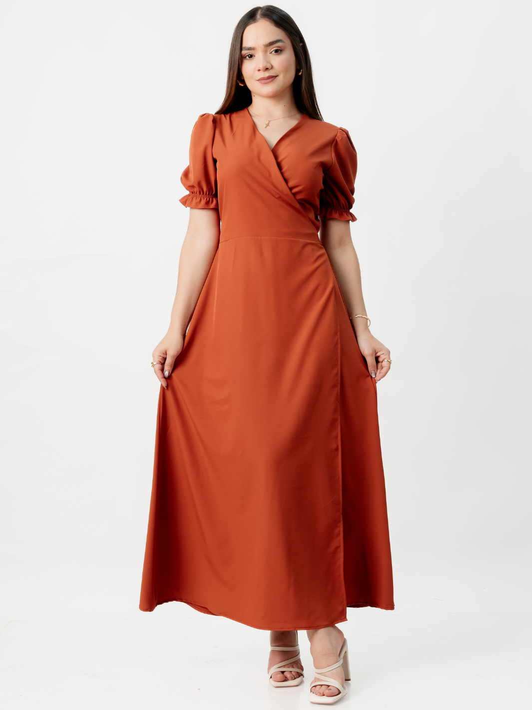 VESTIDO ENVOLVENTE ANI RUST