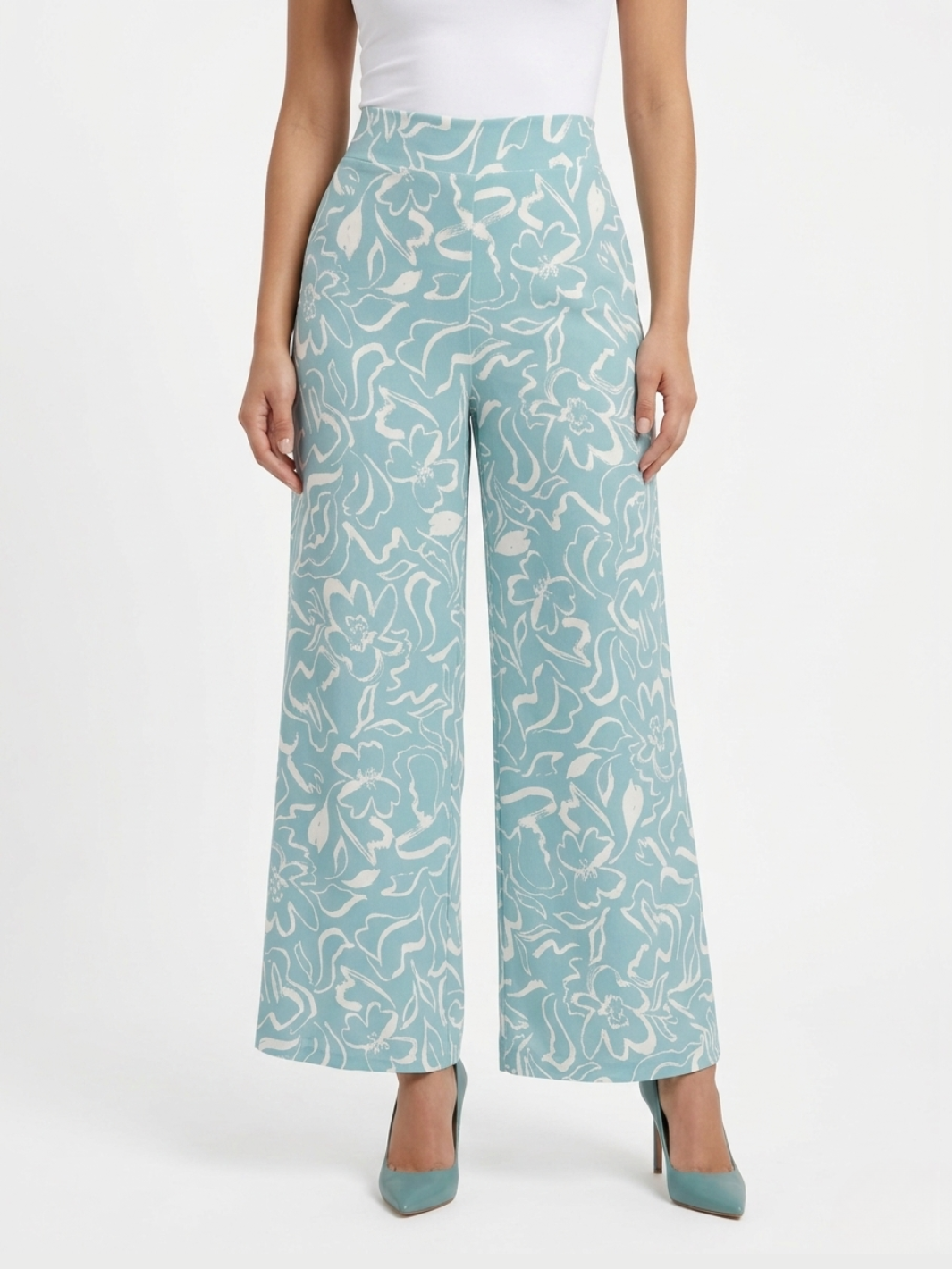 PANTALON PALAZZO NORA AGUA