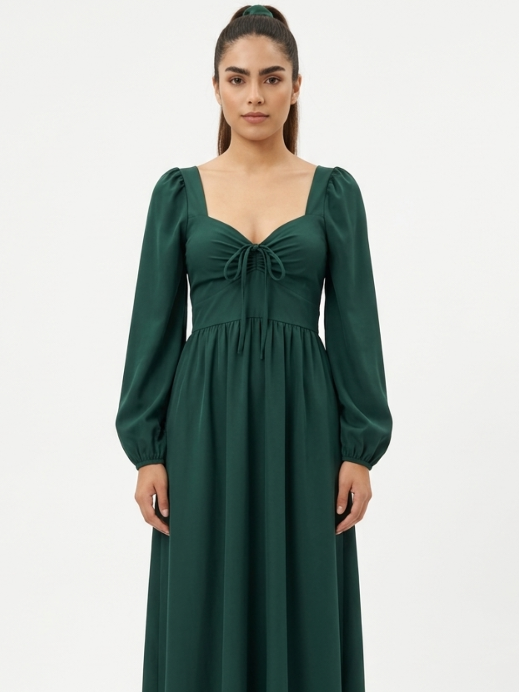 VESTIDO CASUAL LARGO LUNA VERDE