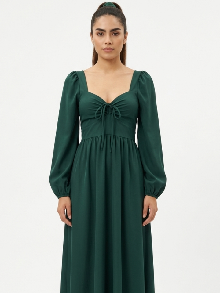 VESTIDO CASUAL LARGO LUNA VERDE