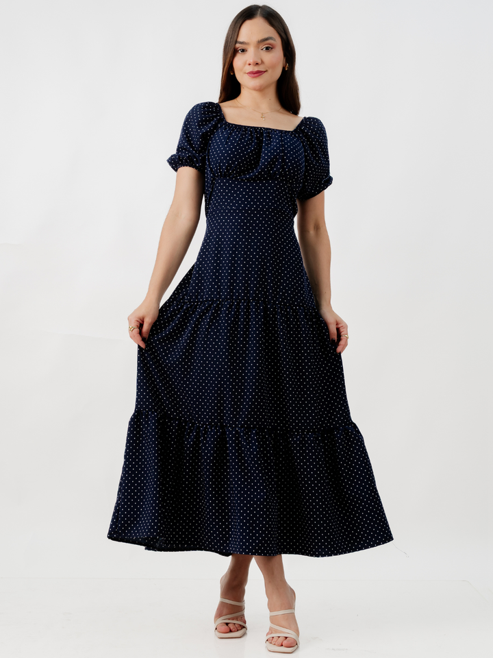 VESTIDO CASUAL LARGO TATIANA AZUL