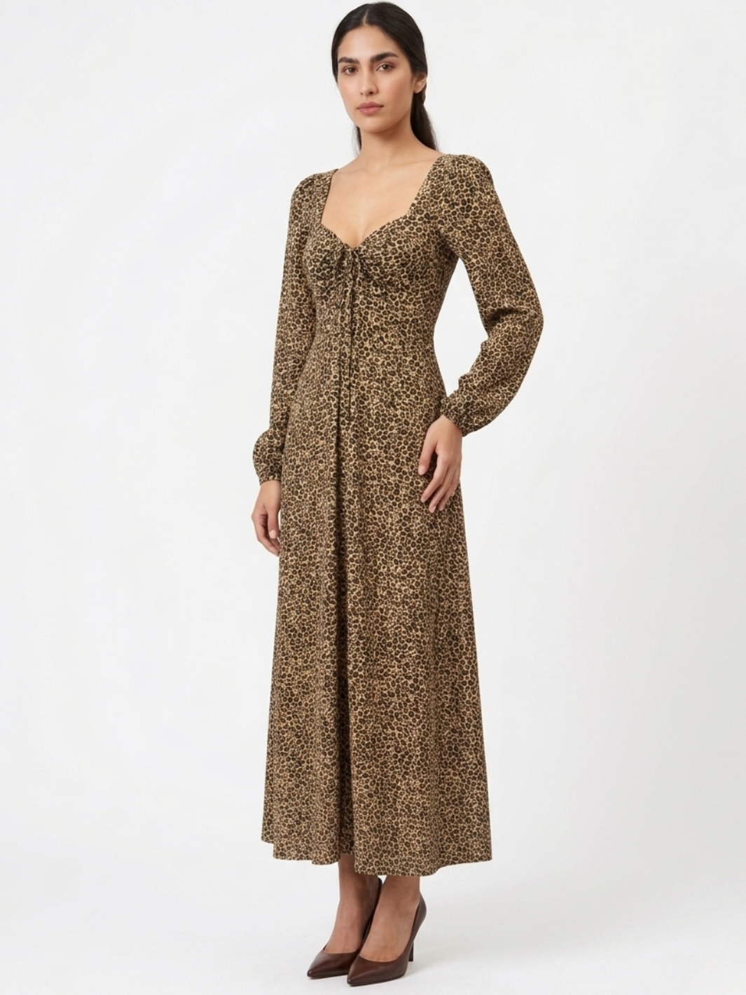 VESTIDO CASUAL LARGO LUNA ANIMAL PRINT