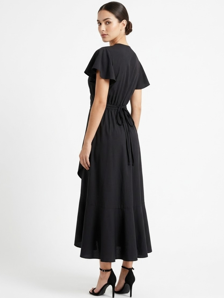 VESTIDO ENVOLVENTE JULIETA NEGRO