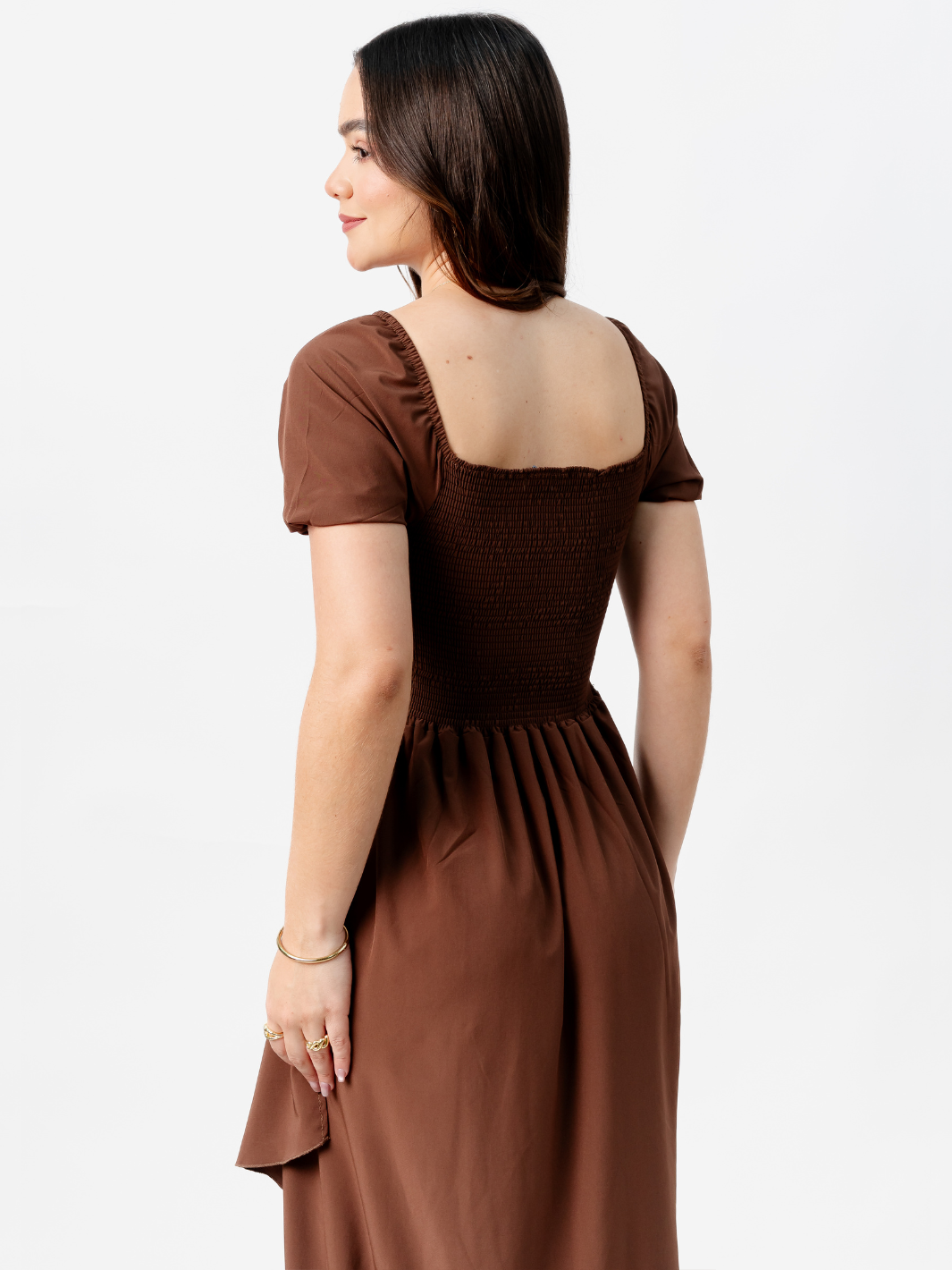 VESTIDO CASUAL LARGO PAOLA CHOCOLATE