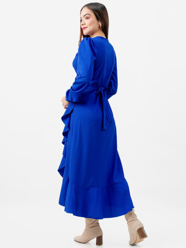 VESTIDO ENVOLVENTE MERI AZULINO