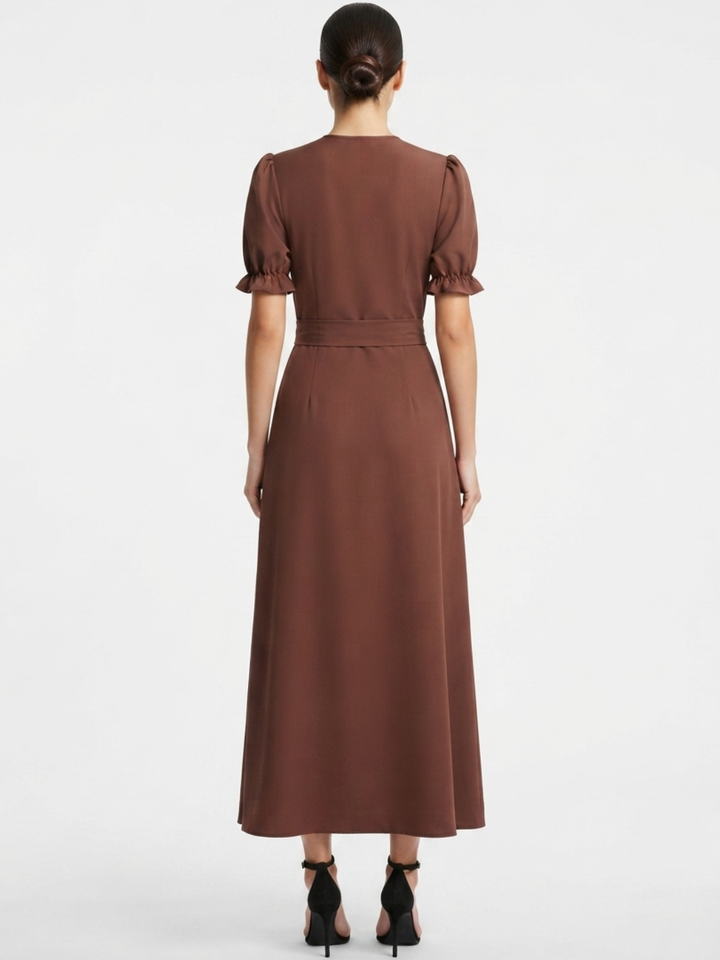 VESTIDO ENVOLVENTE ANI CHOCOLATE