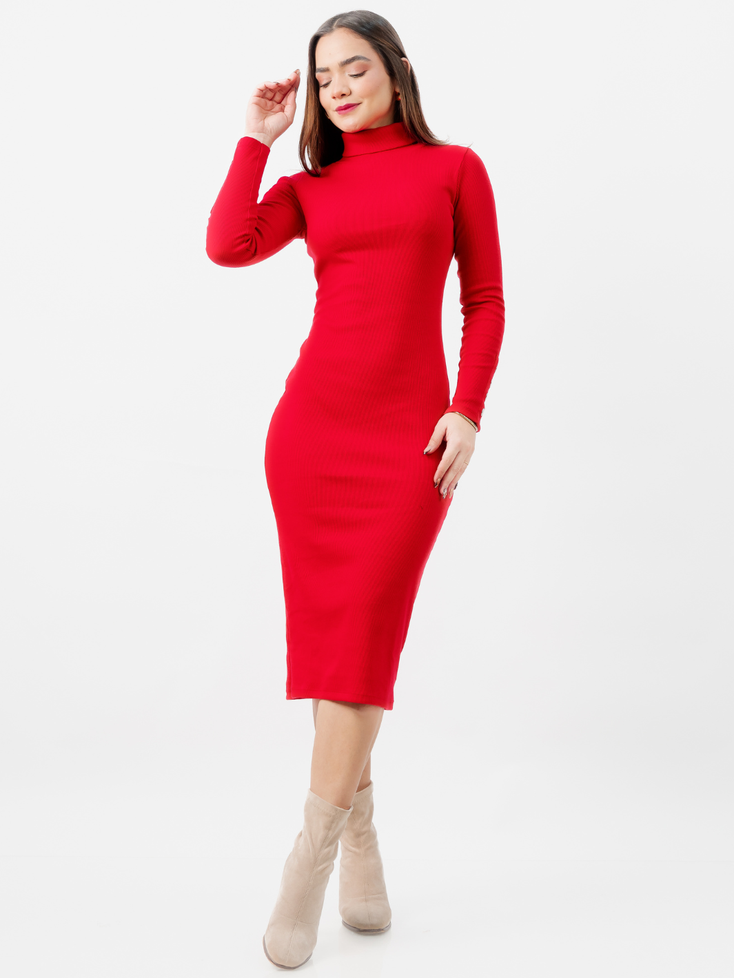 VESTIDO CASUAL XIOMARA ROJO
