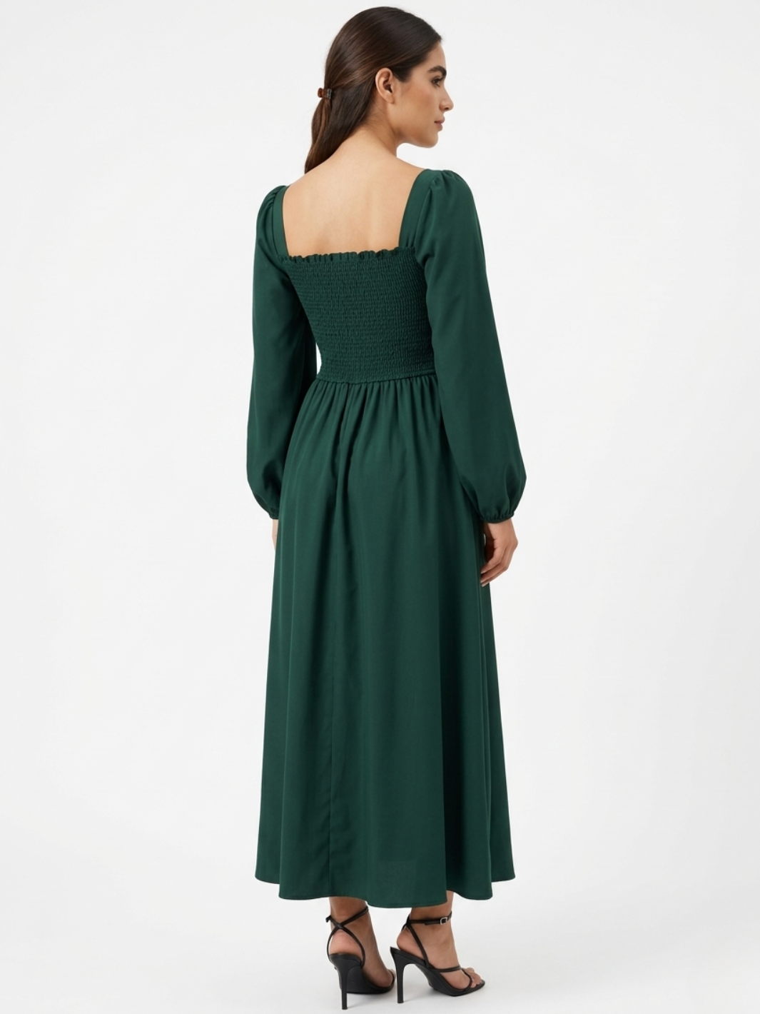 VESTIDO CASUAL LARGO LUNA VERDE