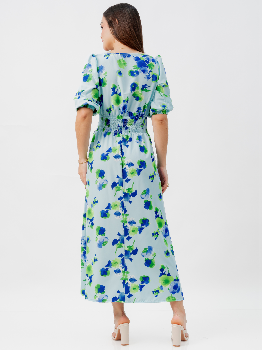 VESTIDO CASUAL LARGO JESSIA AQUA