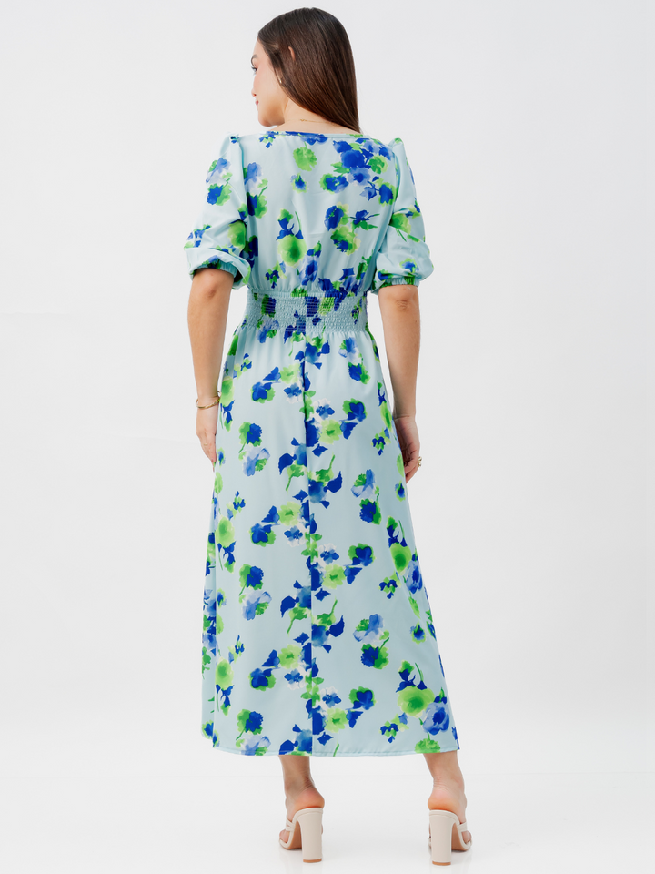 VESTIDO CASUAL LARGO JESSIA AQUA