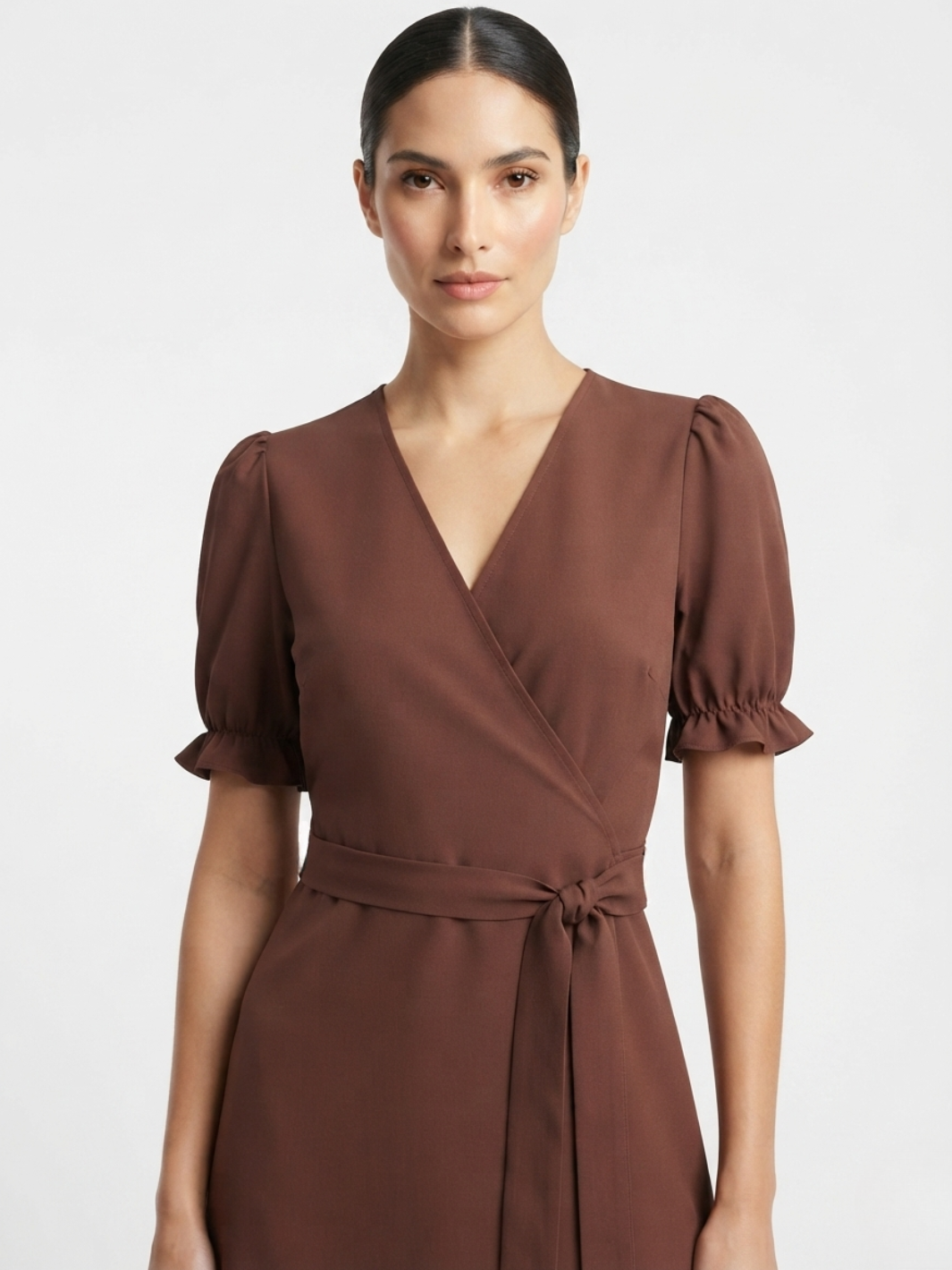 VESTIDO ENVOLVENTE ANI CHOCOLATE
