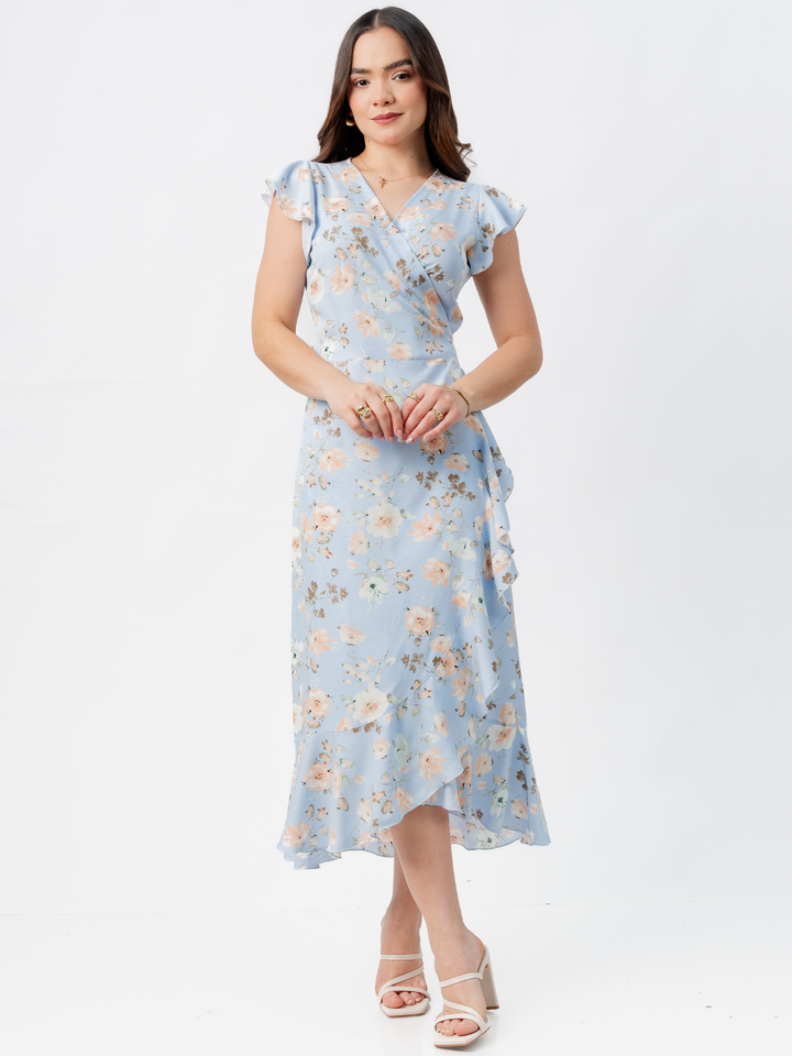 VESTIDO ENVOLVENTE MICAELA CELESTE