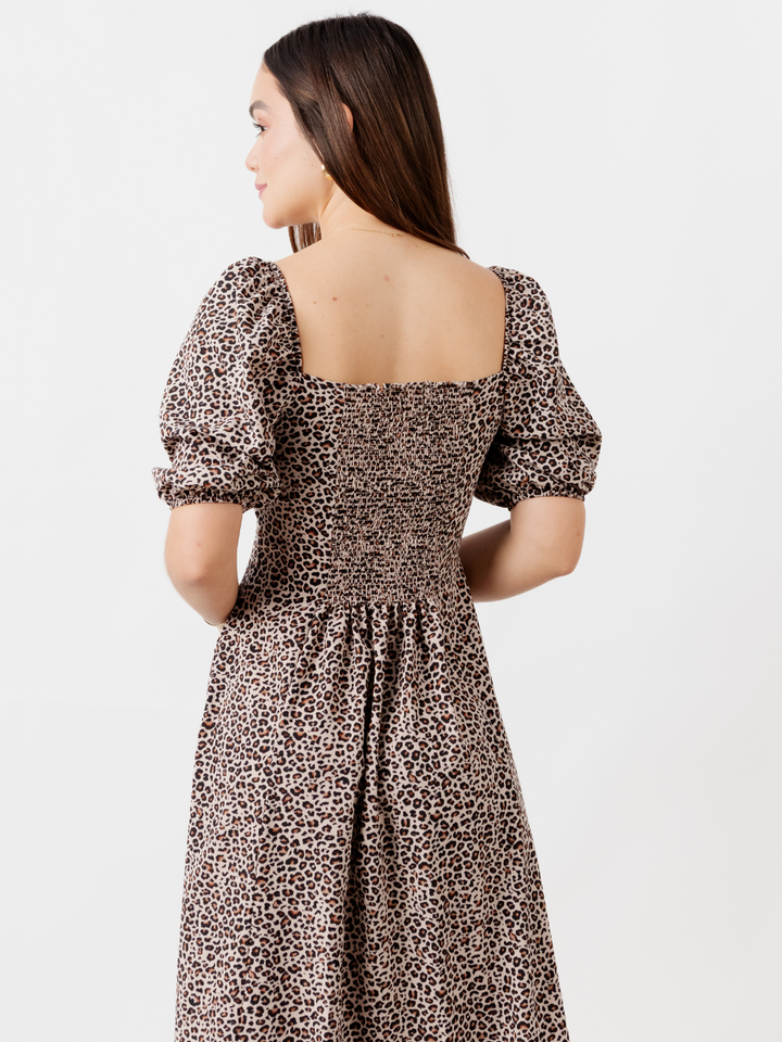 VESTIDO LARGO CON BOTONES MAGDALENA ANIMAL PRINT