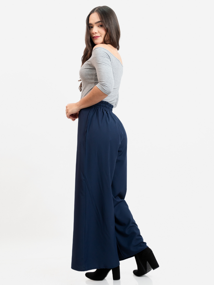 PANTALON PALAZZO DARA AZUL