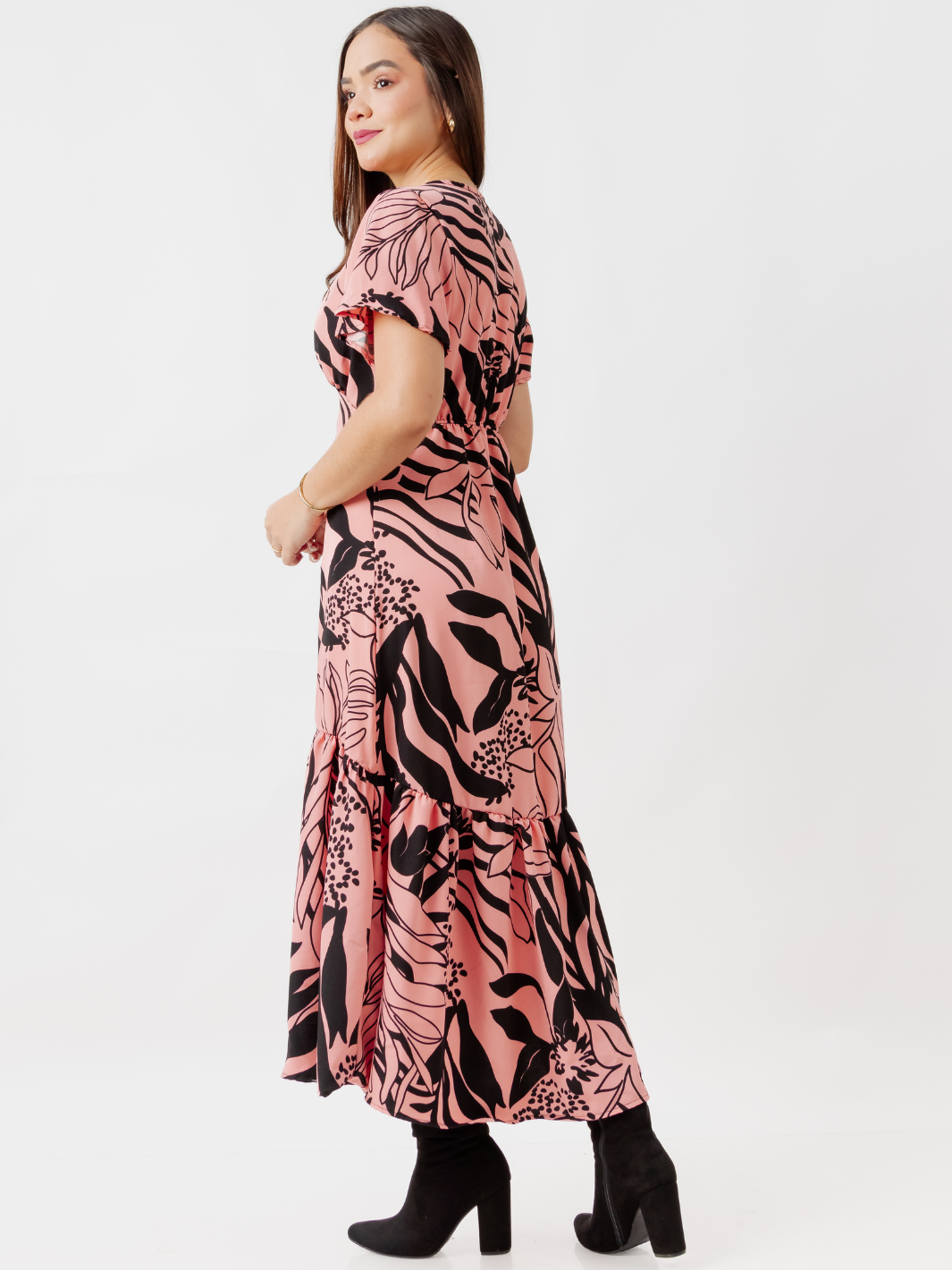 VESTIDO LARGO CON BOTONES MONSERRAT CORAL
