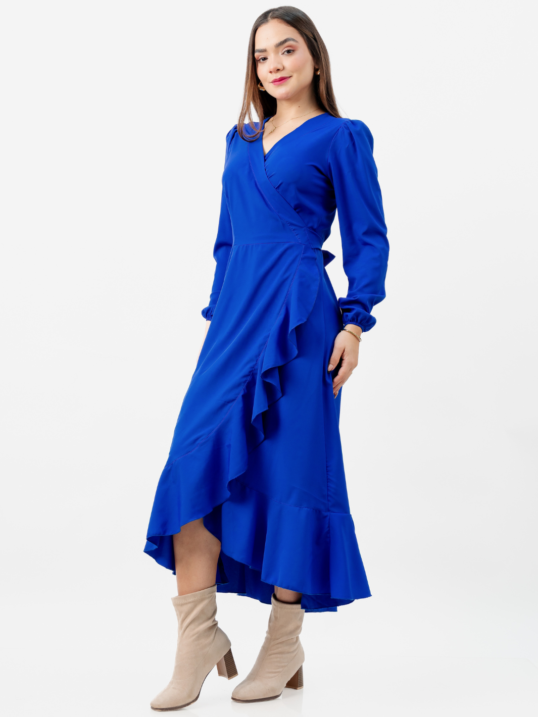 VESTIDO ENVOLVENTE MERI AZULINO