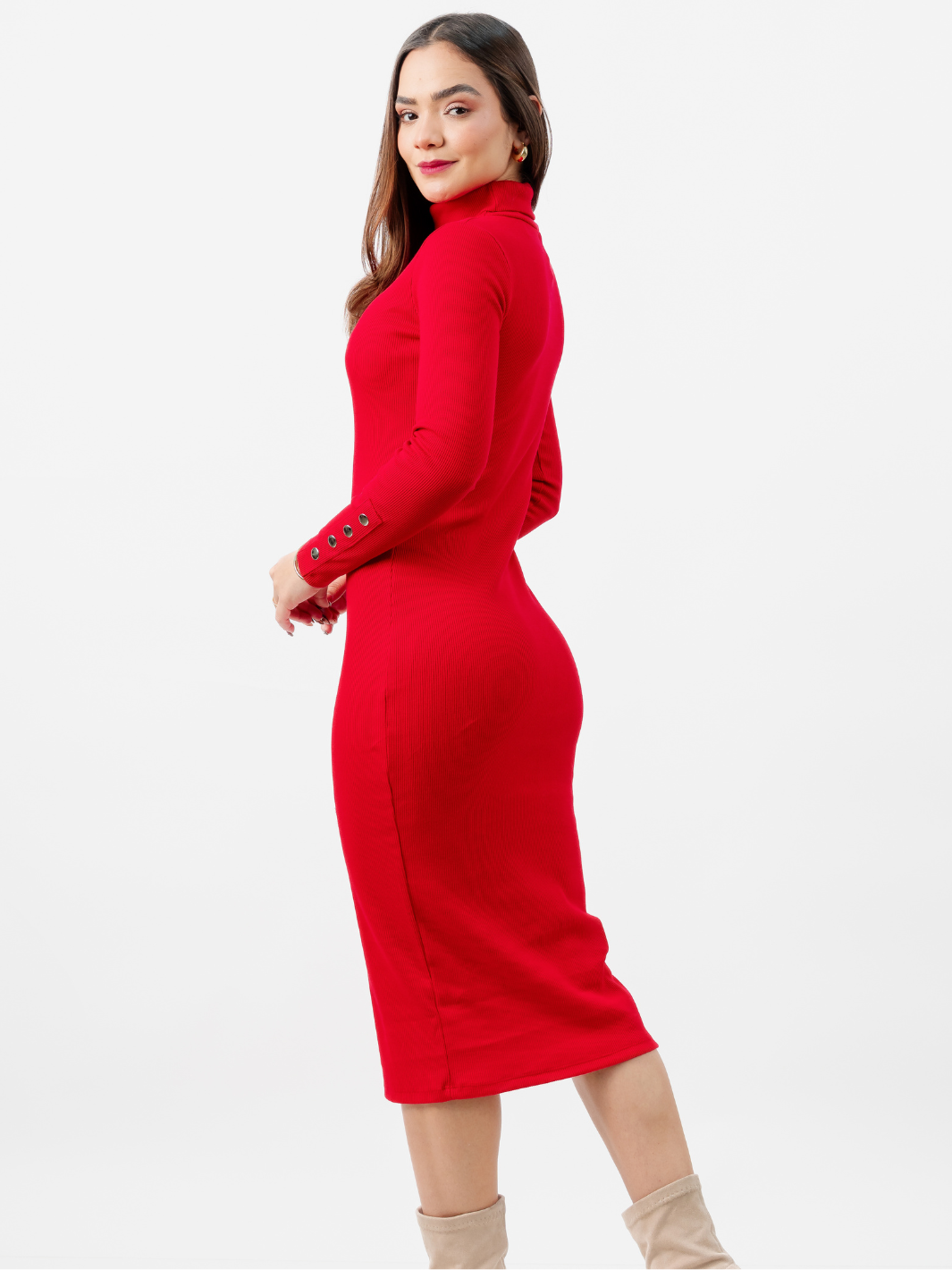 VESTIDO CASUAL XIOMARA ROJO