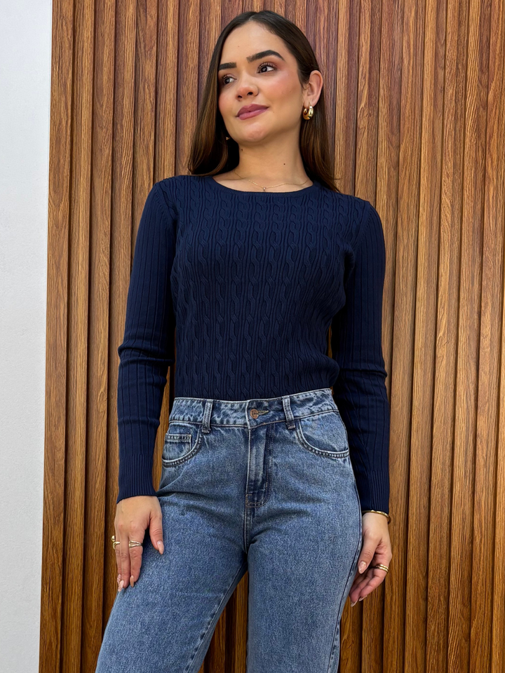 CHOMPA TEJIDA SAMI AZUL