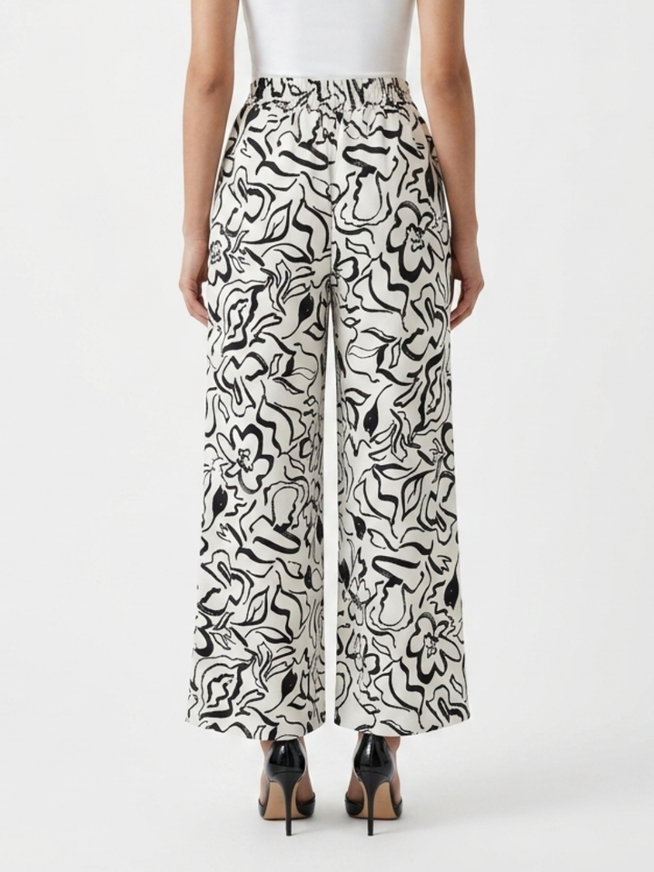 PANTALON PALAZZO NORA PERLA / NEGRO