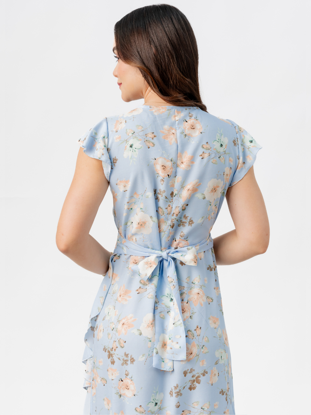 VESTIDO ENVOLVENTE MICAELA CELESTE