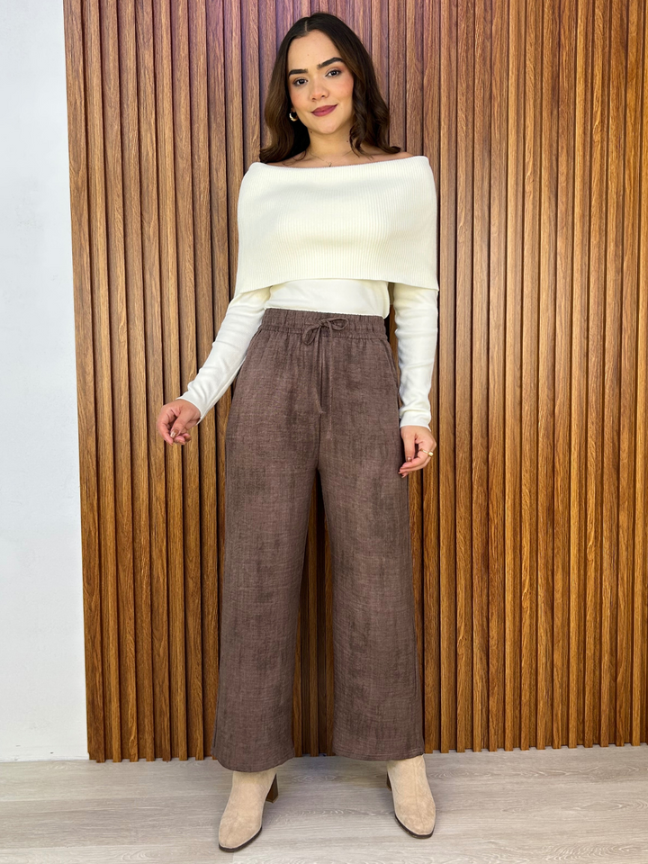 PANTALON PAULINA - CHOCOLATE