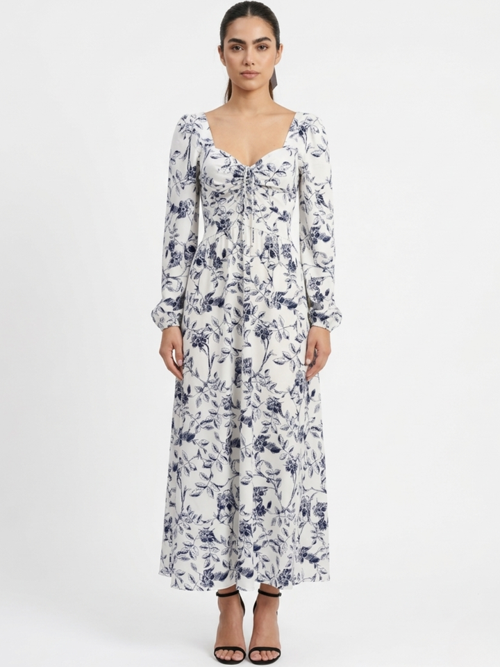 VESTIDO CASUAL LARGO LUNA PERLA