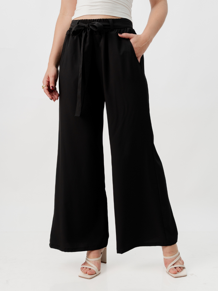 PANTALON CON CINTURON WENDY NEGRO