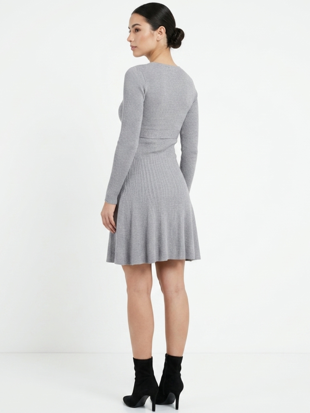 VESTIDO TEJIDO EN CORTE A PALOMA MELANGE