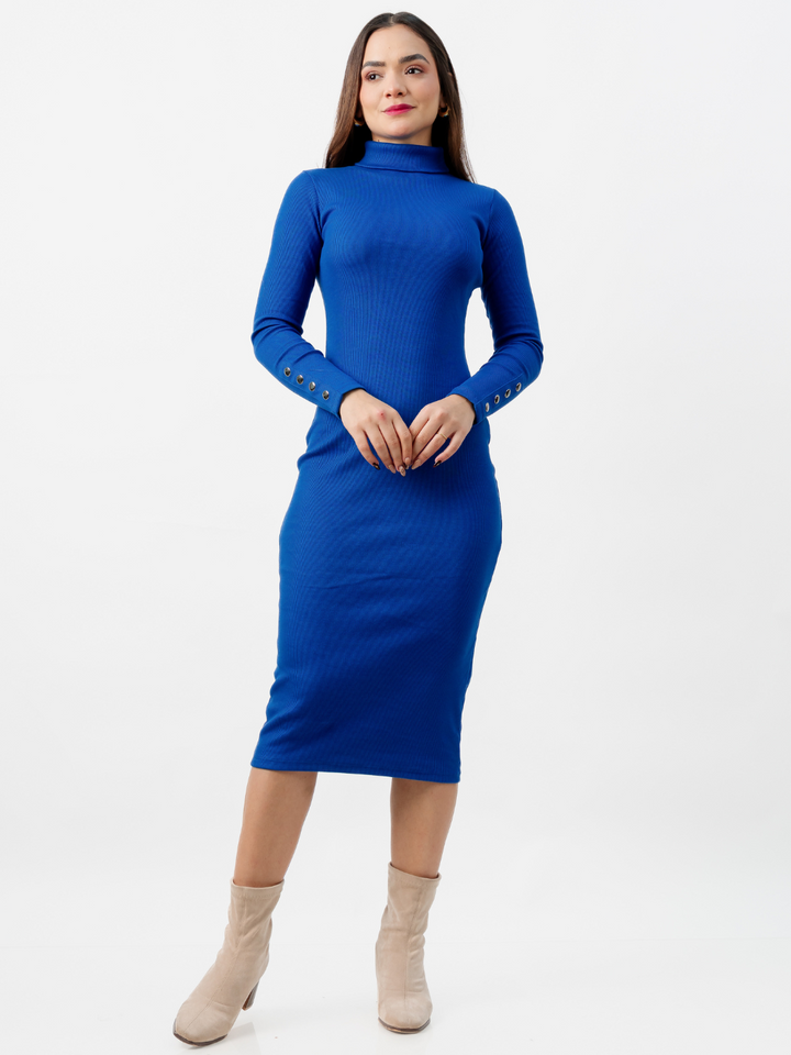 VESTIDO CASUAL XIOMARA AZULINO